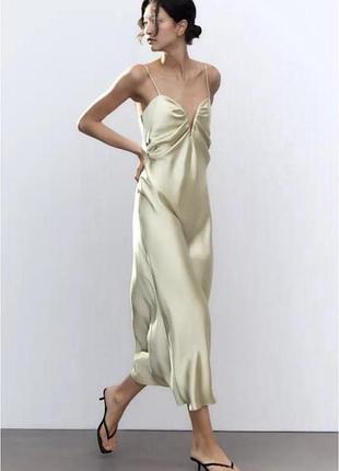 Сукня zara оливкова