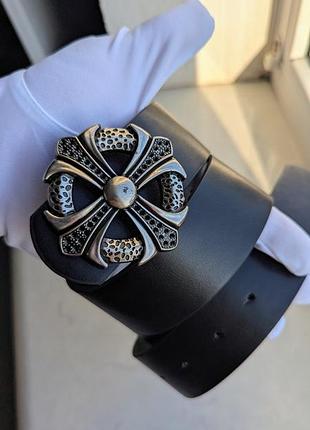 Ремень chrome hearts black viking