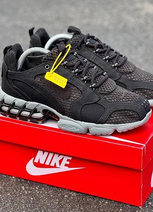 👟 кросівки nike air zoom spiridon caged 2 x stüssy black grey      / наложка bs👟