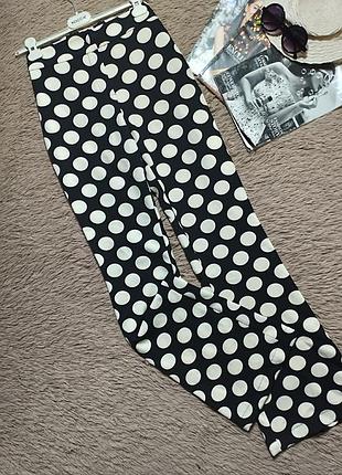 Красивые брюки клеш в горошек/брюки