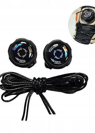 Шнурки с поворотной пряжкой automatic laces black sport на системе boa 100 см