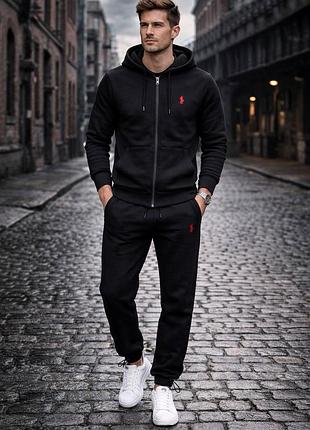 Костюм кофта зип + штаны на затяжках polo ralph lauren 📌