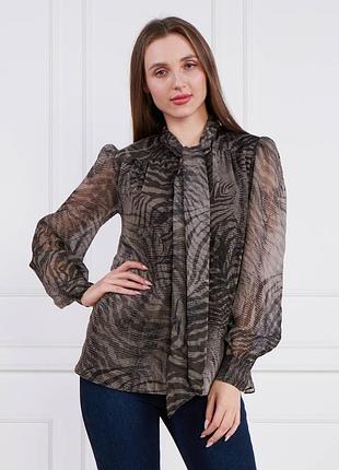 Жіноча блуза guess, прозора, з принтом, розмір s-m