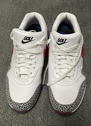 Кроссовки nike bq4804-101 golf, новые, размер 42 (us 10), мужские, белые с красным, кожа. оригинал из швейцарии (есть куар код), без оригинальной коробки