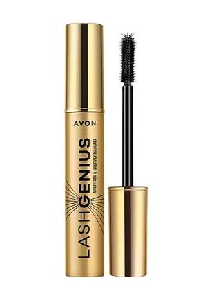 Туш 5 в 1 avon avon true 5 in one lash genius mascara (blackest black/ чорний)