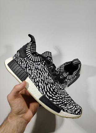 Adidas nmd r1 primeknit zebra кроссовки мужские найк