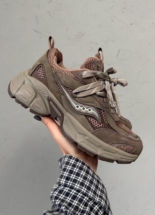 Saucony 2k cavalry brown кросівки унісекс коричневі