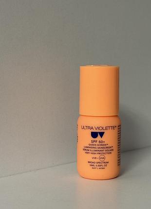 Ultra violette queen screen spf 50+ luminising skinscreen serum сонцезахисні краплі