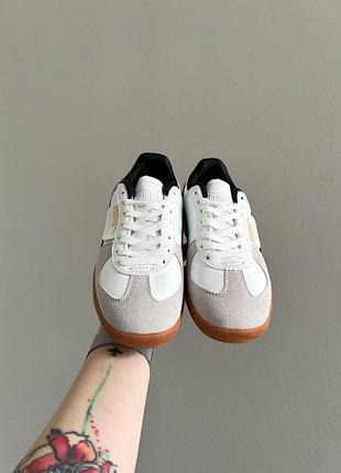 Puma palermo leather white grey black gum 2