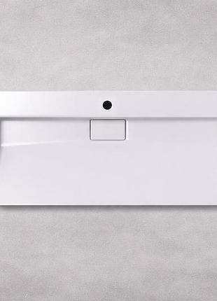 Умывальник подвесной накладной vbi este 1000x460x110мм прямоугольный белый vbi-019921