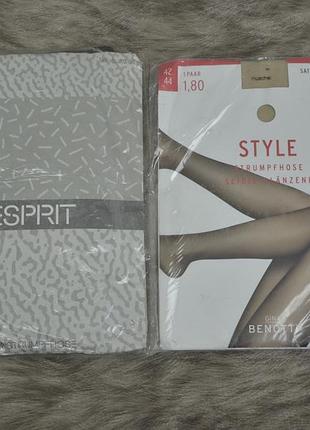 Фирменные колготы gina benotti + esprit (s-m)