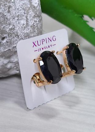 Серьги из медицинского золота позолота 18к xuping