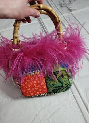 Сумочка перьевая бамбук mia bag