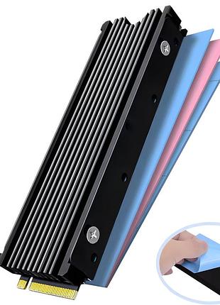 Радиатор охлаждения на 4 болта m.2 2280 для ssd nvme для пк и ps5