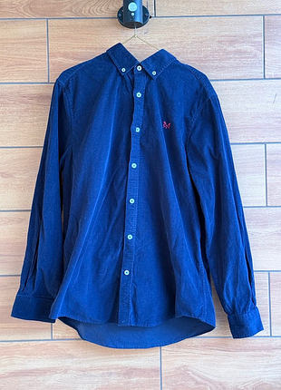 Сорочка crew clothing company велвет синя l