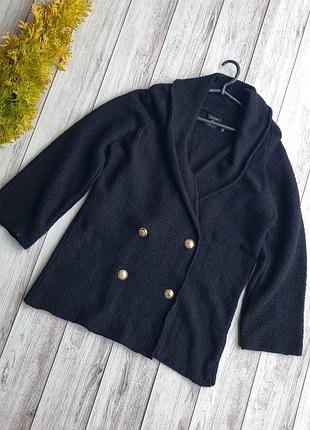 Massimo dutti женский черный кардиган двубортный жакет пиджак оригинал