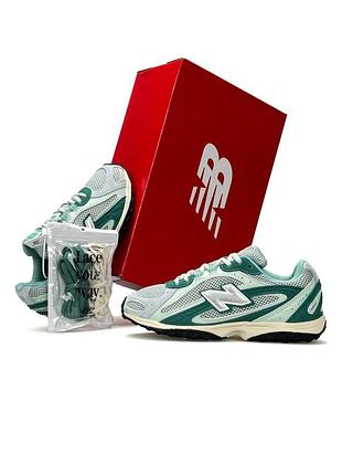 Женские кроссовки new balance 204l grey green beige