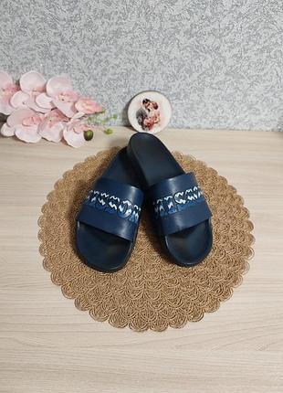 Мужские синие сандалии шлепки missoni.