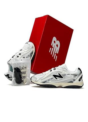 Женские кроссовки new balance 204l white metallic black