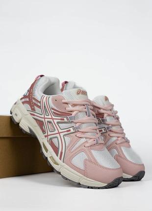 Asics gel-kahana 8 white pink жіночі кросівки асікс рожеві