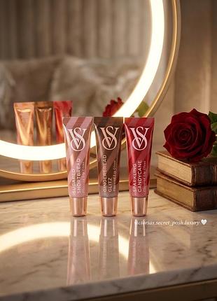 Ароматний святковий мерехтливий блиск для губ victorias secret, вікторія сікрет, оригінал