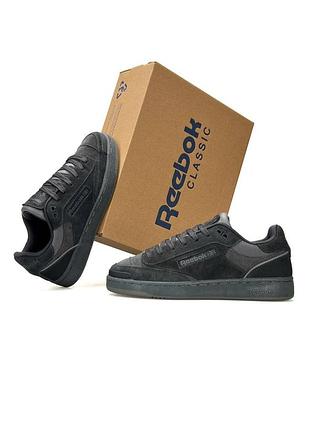 Мужские кроссовки reebok club c dark grey