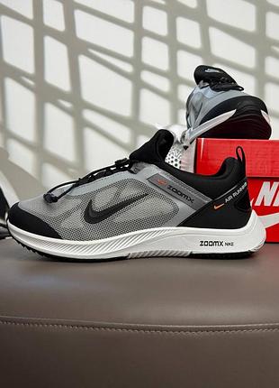 Мужские кроссовки nike air running light grey black