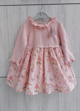 Платье next для девочки 6-9м на рост 74см