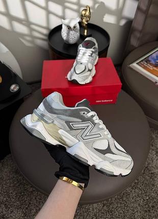 Женские кроссовки new balance 9060 grey white