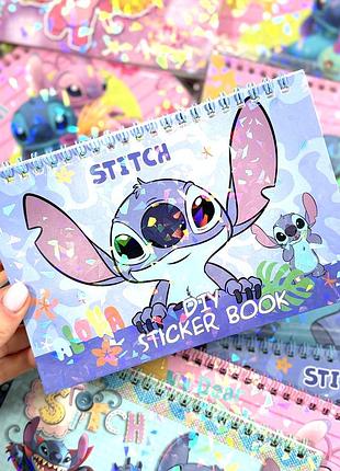 Наклейки дитячі stitch, набір стікерів 10 аркушів, 19,5×13 см, декоративні наклейки для зошита та щоденника