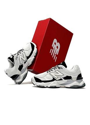 Женские кроссовки new balance 9060 white grey black