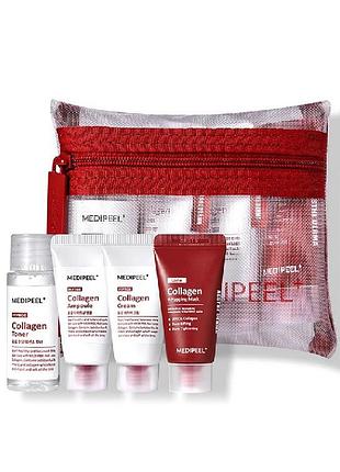 Набор миниатюр с коллагеном для ухода за кожей medi-peel red lacto collagen skin care trial kit