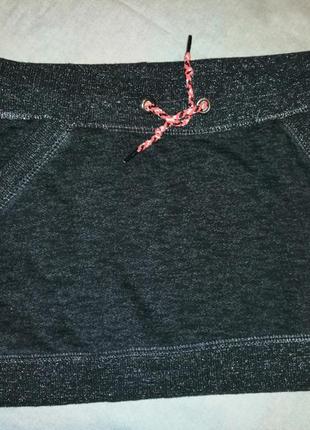 Нярядная юбка с люрексом на резинке трикотаж2 фото