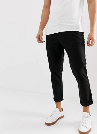 Новые мужские укороченные хлопковые коттоновые брюки чинос, брюки, boohoo.