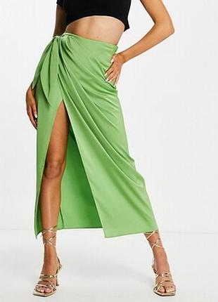 Asos  18 р сатинова(атласна )спідниця на запах