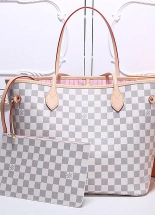 Louis vuitton neverfull mm damier azur – оригінал з пильовиком