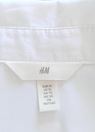 100% хлопок белая женская рубашка свободного кроя h&m белоснежная женская рубашка оверсайз 8