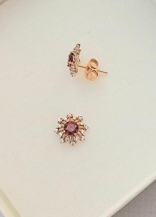 Сережки гвоздики квітка, медичне золото xuping