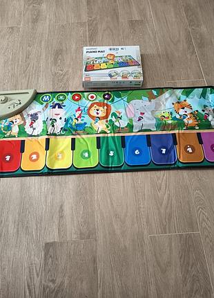 Детский музыкальный игровой коврик piano mat