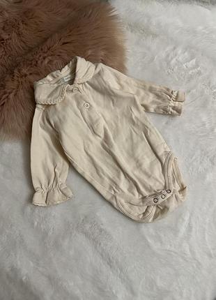 Классный нюдовый боди name it, базовый боди, боди с рукавом
