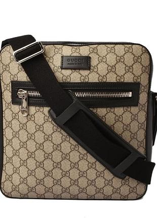 Шикарна чоловіча модна сумки через плече на плече gucci (люкс якість) италия.