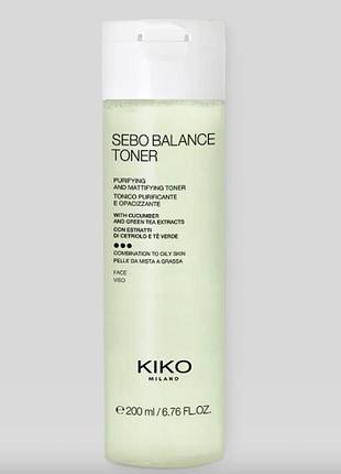 Тонік для обличчя sebo balance 200ml kiko milano