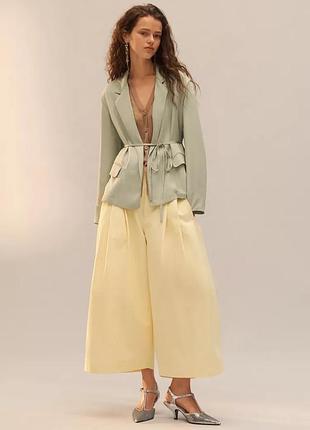 Струмуючий блейзер жіночий зелений zara new