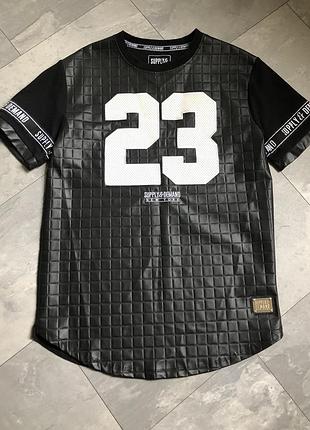 Черная стеганая футболка джерси supply & demand р. m (23 jersey)