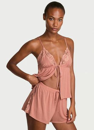 Пижамный комплект с кружевными вставками victoria's secret