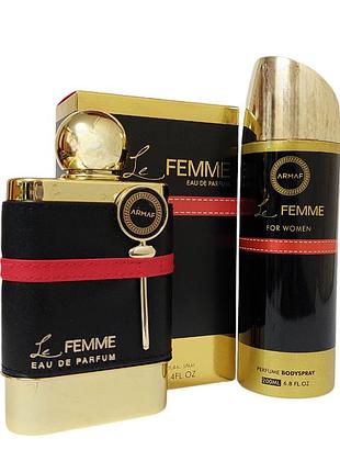 Набор для женщин le femme armaf (парфюмированная вода 100 мл дезодорант 200 мл)