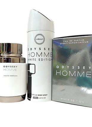 Набор для мужчин odyssey homme white edition armaf (туалетная вода мужская 100 мл дезодорант 200 мл)