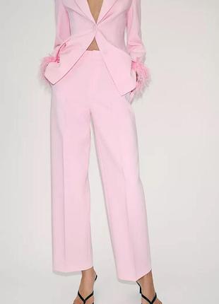Брюки жіночі рожеві zara new
