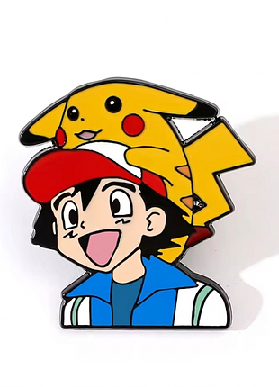 Значок покемон эш кетчум пикачу аниме брошь pokemon pikachu ash ketchum anime pin