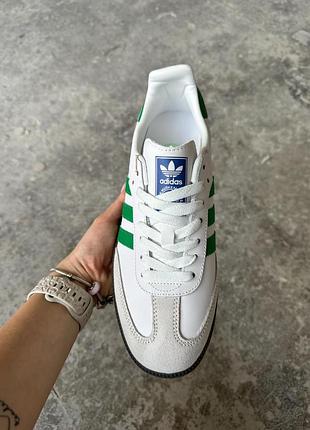Adidas samba white green 2